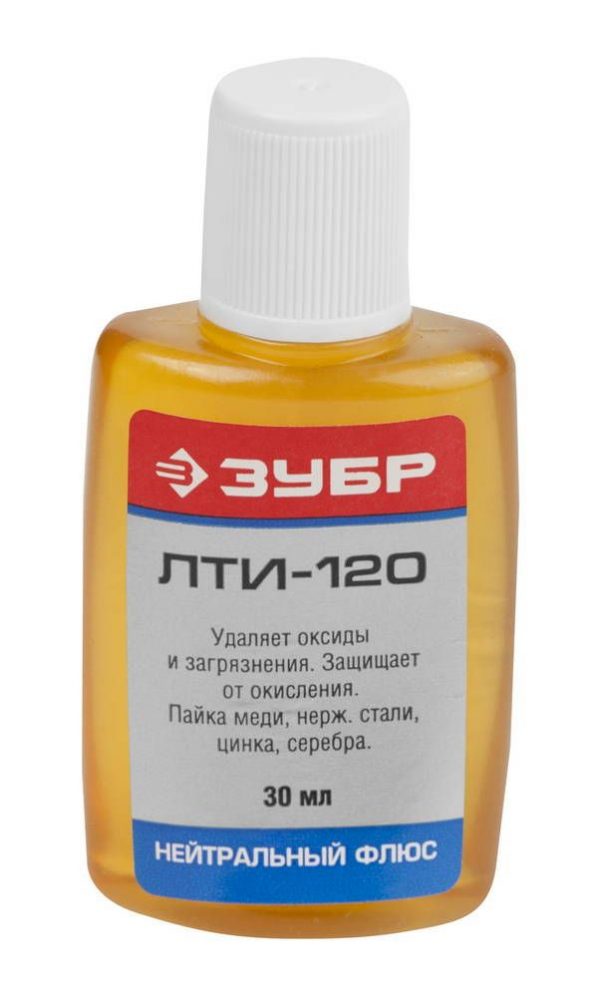 Флюс ЗУБР ЛТИ-120,пласт флакон,30мл.