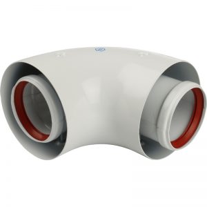 Адаптер для котла DN60/100 угловой 90° коаксиальный (совм с Baxi,Viessmann) STOUTSCA-6010-210190