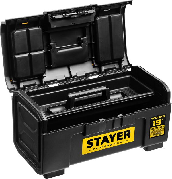 Ящик для инструмента "TOOLBOX-19"пластиковый ,STAYER Professional
