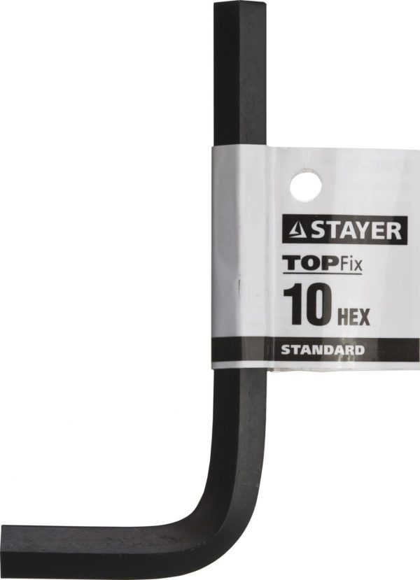 Ключ имбусовый STAYER  "STANDARD",сталь,черный 10 мм