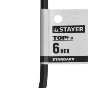 Ключ имбусовый STAYER  "STANDARD",сталь,черный 6 мм