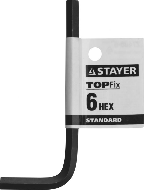 Ключ имбусовый STAYER  "STANDARD",сталь,черный 6 мм