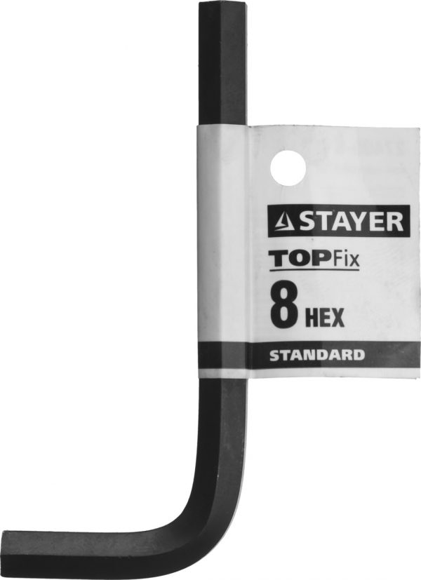 Ключ имбусовый STAYER  "STANDARD",сталь,черный 8 мм